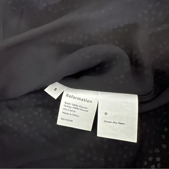 Reformation Gjelina Long Sleeve Wrap Mini Dress in Nebraska Ditsy Floral Print S - Picture 9 of 11